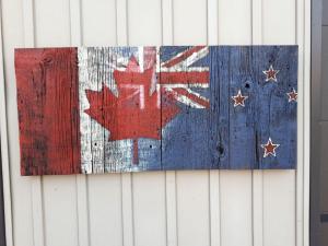Custom New Zealand Canadian Barn Board Flag