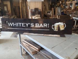 Custom Bar Sign on barn board