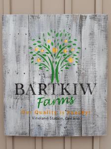 Bartkiw Farms sign on barnboard