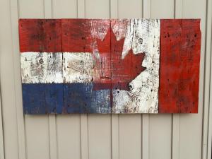 Custom Dutch Canadian Barn Board Flag