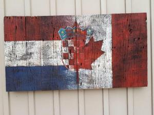 Custom Croatian Canadian Barn Board flag